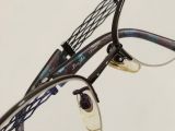  Gọng kính nữ titanium màu đen dáng nửa viền Charmant Line Art (XL1091) 