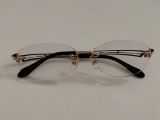  Gọng kính khoan ba mảnh titanium màu vàng tây phối xanh đen Banerina phong cách Italy. 