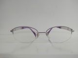  Gọng kính nửa viền titanium màu bạch kim viền màu tím nhẹ Charmant Line Art (XL1070). 