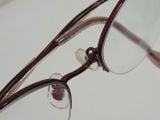  Gọng kính titanium dáng nửa viền màu nâu sắc tím Rudolph Valentino (RV-1032A). 
