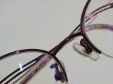  Gọng kính titanium dáng nửa viền màu nâu sắc tím Rudolph Valentino (RV-1032A). 