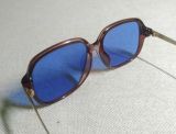 Kính râm cổ điển dáng vuông màu nâu tròng màu xanh thương hiệu Charmant. 