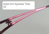  Gọng kính titanium nữ màu đỏ tía hun khói Anare Kim (Thương hiệu Hàn Quốc). 