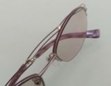  Gọng kính nữ nửa viền titanium cao cấp màu hồng thương hiệu nổi tiếng Charmant Line Art (Made in Japan). 
