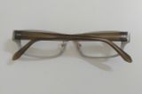  Gọng kính nam giới màu kaki (màu nâu nhạt ngà vàng xanh) thương hiệu Hamamoto (Made in Japan) 