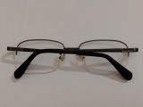  Gọng kính nam giới nửa viền titanium màu ghi thương hiệu ComoFerro nội địa Nhật Bản. 