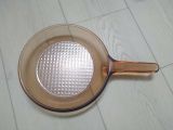  Chảo thủy tinh Vision Corning France thương hiệu Mỹ (Sx tại Pháp) đường kính 25cm cao 4.5cm (39cm cả cán) 