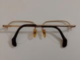  Gọng kính titanium nửa viền màu vàng tây thương hiệu Titanos nổi tiếng Nhật Bản. 