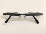  Gọng kính nam giới titanium dáng nửa viền màu đen EC (Made in Japan) 
