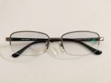  Gọng kính nam giới titanium dáng nửa viền màu hun khói thương hiệu Technos (Made in Japan) 