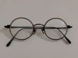 Gọng kính tròn titanium màu đen viền màu bạch kim thương hiệu Talor With Respect (Made in Japan) 