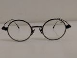  Gọng kính tròn titanium màu đen viền màu bạch kim thương hiệu Talor With Respect (Made in Japan) 
