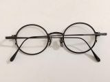  Gọng kính tròn titanium màu đen viền màu bạch kim thương hiệu Talor With Respect (Made in Japan) 