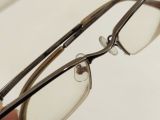  Gọng kính dáng nửa viền titanium màu hun khói thương hiệu AMI PARIS. (Made in Japan). 