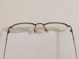  Gọng kính titanium cao cấp dáng nửa viền màu nâu sáng thương hiệu NewYorker (Made in Japan). 