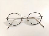  Gọng kính nam nữ titanium màu bạch kim viền đen dáng oval - gần tròn thương hiệu Mackintosh Philosophy của Anh Quốc 