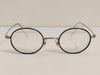  Gọng kính nam nữ titanium màu bạch kim viền đen dáng oval - gần tròn thương hiệu Mackintosh Philosophy của Anh Quốc 