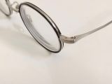  Gọng kính nam nữ titanium màu bạch kim viền đen dáng oval - gần tròn thương hiệu Mackintosh Philosophy của Anh Quốc 