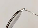  Gọng kính nam nữ titanium màu bạch kim viền đen dáng oval - gần tròn thương hiệu Mackintosh Philosophy của Anh Quốc 