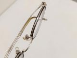  Gọng kính nam nữ titanium màu bạch kim viền đen dáng oval - gần tròn thương hiệu Mackintosh Philosophy của Anh Quốc 