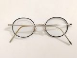  Gọng kính nam nữ titanium màu bạch kim viền đen dáng oval - gần tròn thương hiệu Mackintosh Philosophy của Anh Quốc 