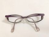  Gọng kính nữ giới titanium màu nâu càng màu tím thương hiệu nổi tiếng Face Fonts (FF-102) 