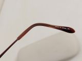  Gọng kính nữ titanium dáng nửa viền màu nâu thương hiệu Daks của Anh Quốc. (DK-4006) 