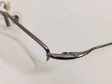  Gọng kính hợp kim titan màu hun khói dáng nửa viền thương hiệu DUN (DUN-54)(Made in Japan). 