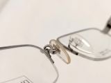  Gọng kính titanium dáng nửa viền màu bạch kim thương hiệu Durban (Made in Japan) 