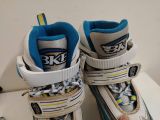  Patin màu xanh ghi BKB Flying Eagle size 33 co giãn 37 (chân giày thường tầm size 30 vẫn đi tốt). 