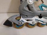  Patin màu xanh ghi BKB Flying Eagle size 33 co giãn 37 (chân giày thường tầm size 30 vẫn đi tốt). 