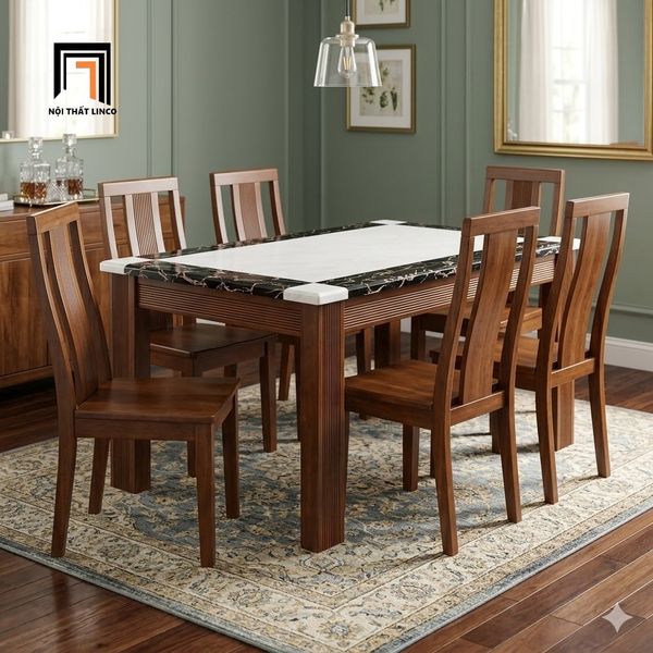 bộ bàn ăn nhà bếp sang trọng