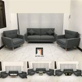  Bộ ghế sofa xám lông chuột KL5 Piloc cho văn phòng làm việc 