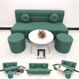  Bộ ghế sofa băng nhỏ gọn BL8 BKT dài 1m7 vải bố mềm 
