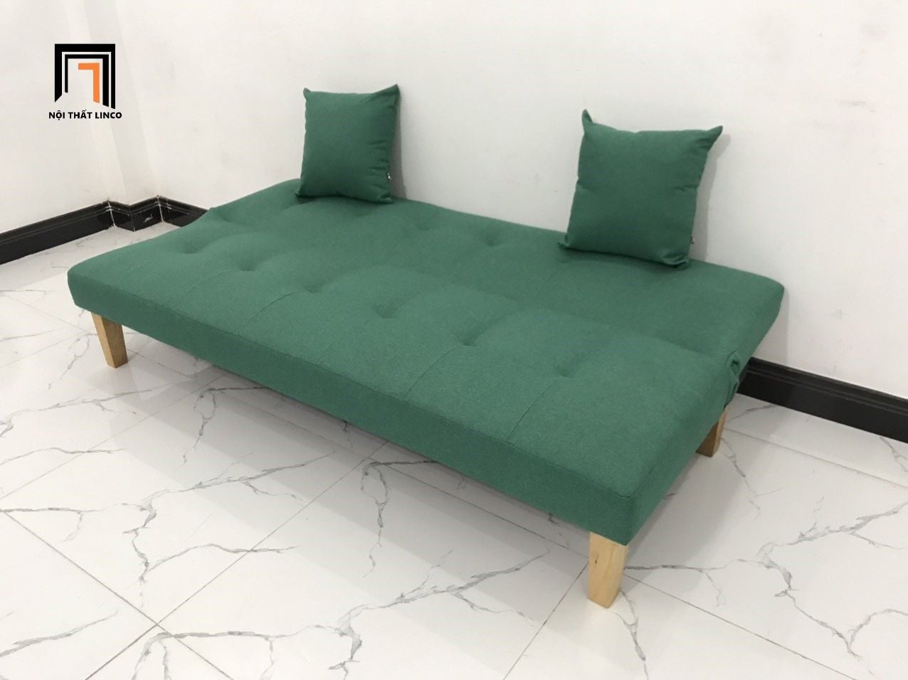  Bộ ghế sofa giường xanh ngọc GBL1 dài 1m72 cho phòng nhỏ 