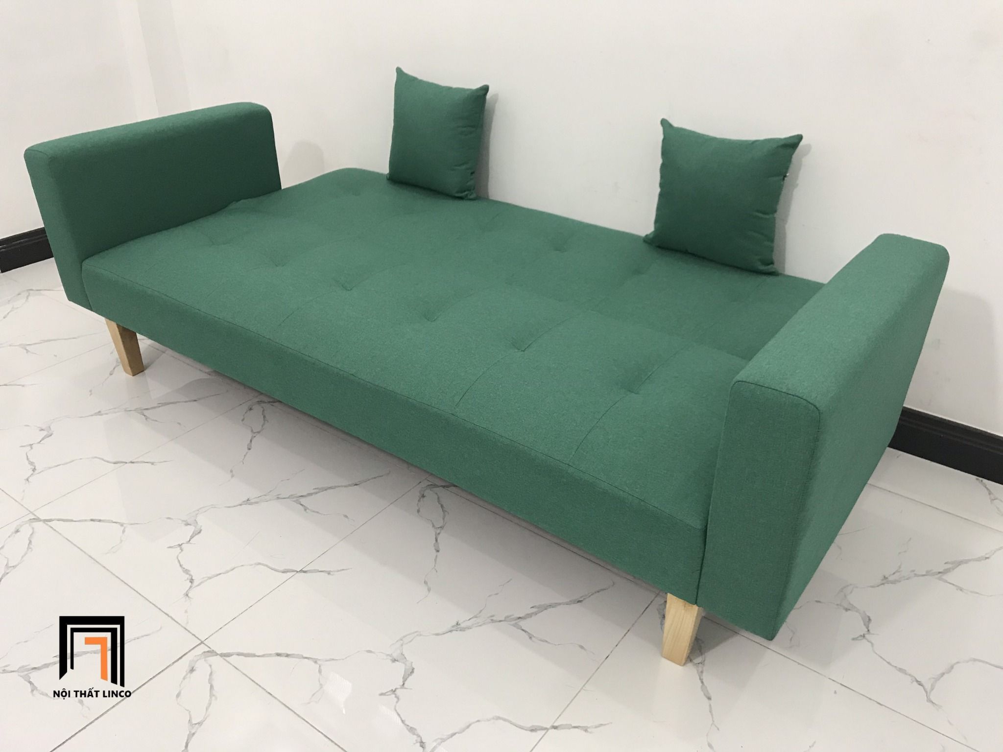  Bộ ghế sofa giường thông minh GBL2 2m hiện đại màu xanh ngọc 