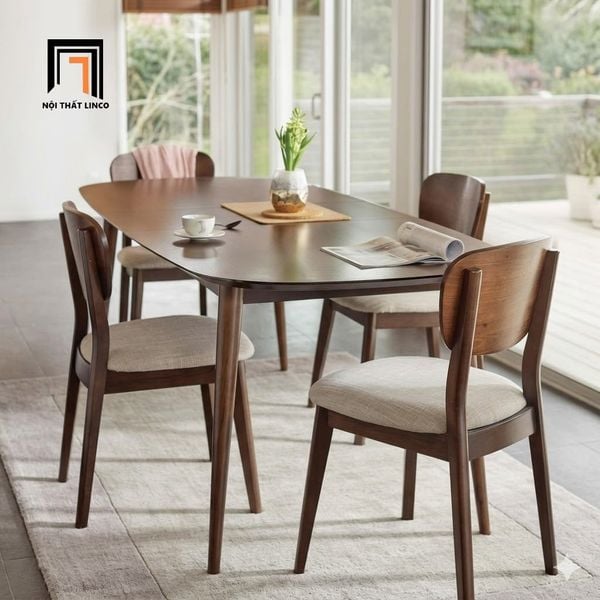 bàn ăn 4 ghế gỗ tự nhiên