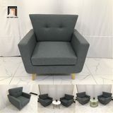  Ghế sofa đơn màu xám lông chuột DL5 Piloc cho văn phòng 