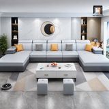  Bộ sofa U da công nghiệp UT40 Harmse dài 3m5 hiện đại 