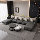  Ghế sofa chữ U UT59 Dadiba 3m2 phối màu vải đẹp mắt 