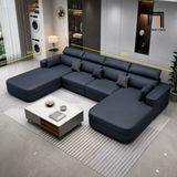  Bộ sofa U UT96 Orden 3m bọc da thiết kế kê đầu tiện nghi 