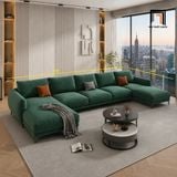  Sofa U màu xanh lá UT57 Sydney dài 3m3 đẹp cho chung cư 