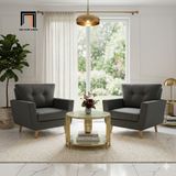  Ghế sofa đơn màu xám lông chuột DL5 Piloc cho văn phòng 