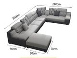  Bộ sofa U phòng khách UT37 Dete 3m6 bọc nỉ cao cấp 
