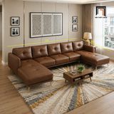  Ghế sofa U UT70 Foia dài 3m1 màu nâu đậm thiết kế tinh tế 