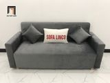  Bộ ghế sofa băng dài 1m9 BL4 Pakita vải nhung màu xám đen 