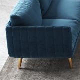  Bộ ghế sofa phòng khách cao cấp KT111 Genlis vải nhung xám 