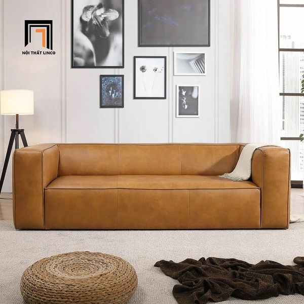 sofa băng da công nghiệp