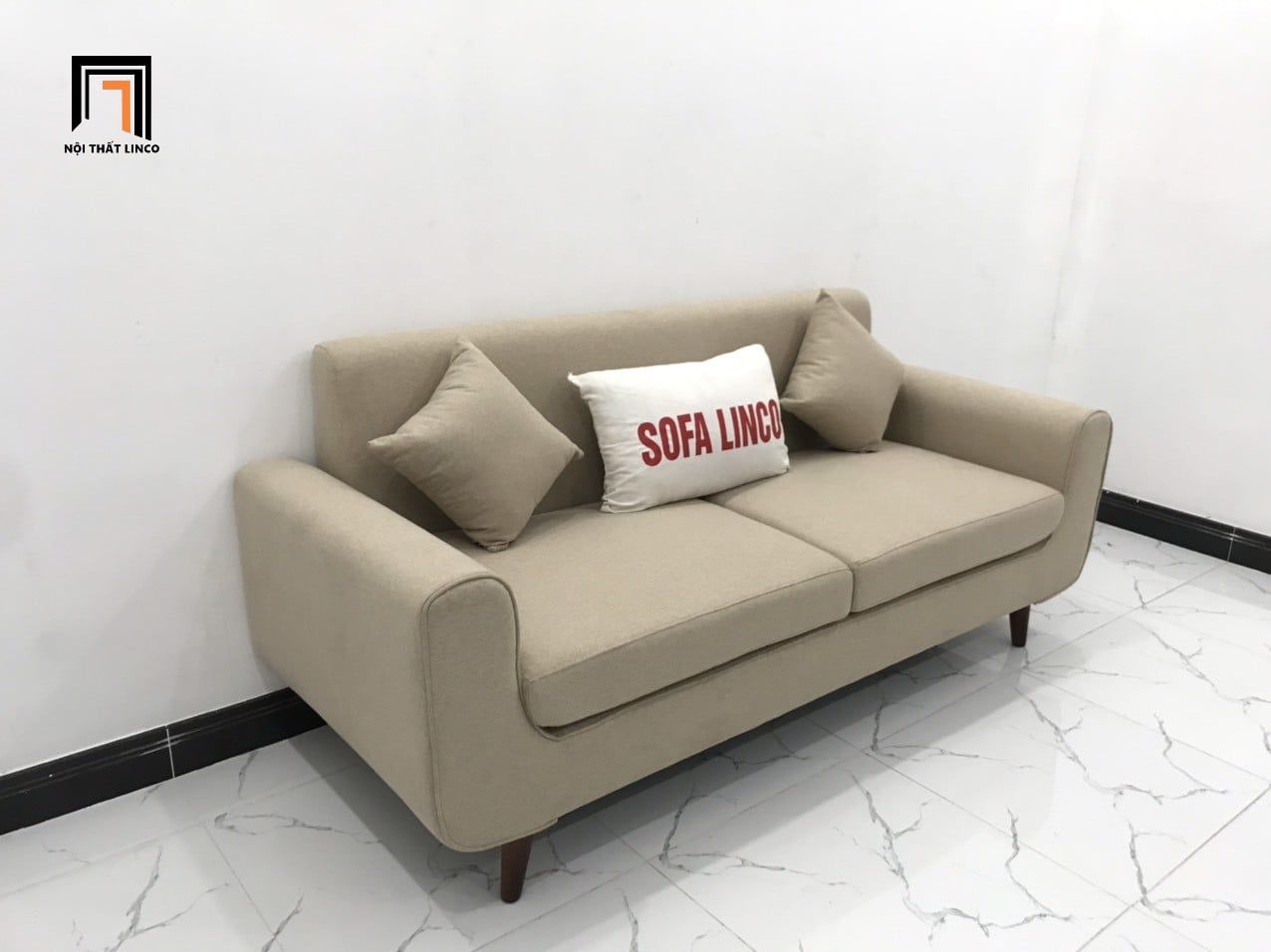  Bộ ghế sofa băng 1m9 BL1 Presa màu trắng kem căn hộ chung cư 
