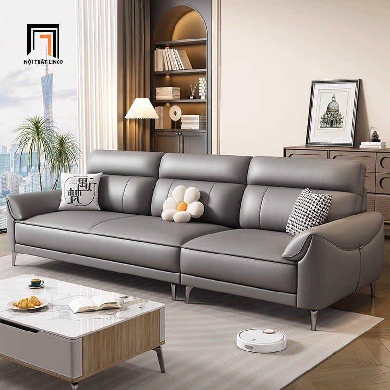  Ghế sofa băng da công nghiệp BT116 Tazrou 2m4 sang trọng 